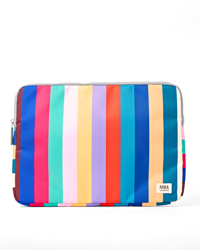 Brick Lane Laptop Sleeve in Wide Multi Stripe