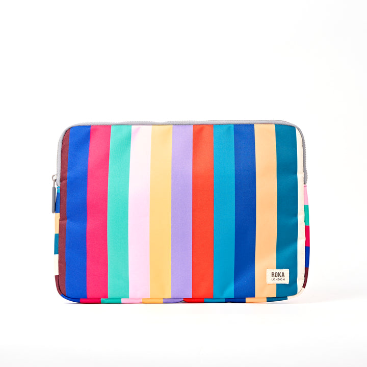 Brick Lane Laptop Sleeve in Wide Multi Stripe