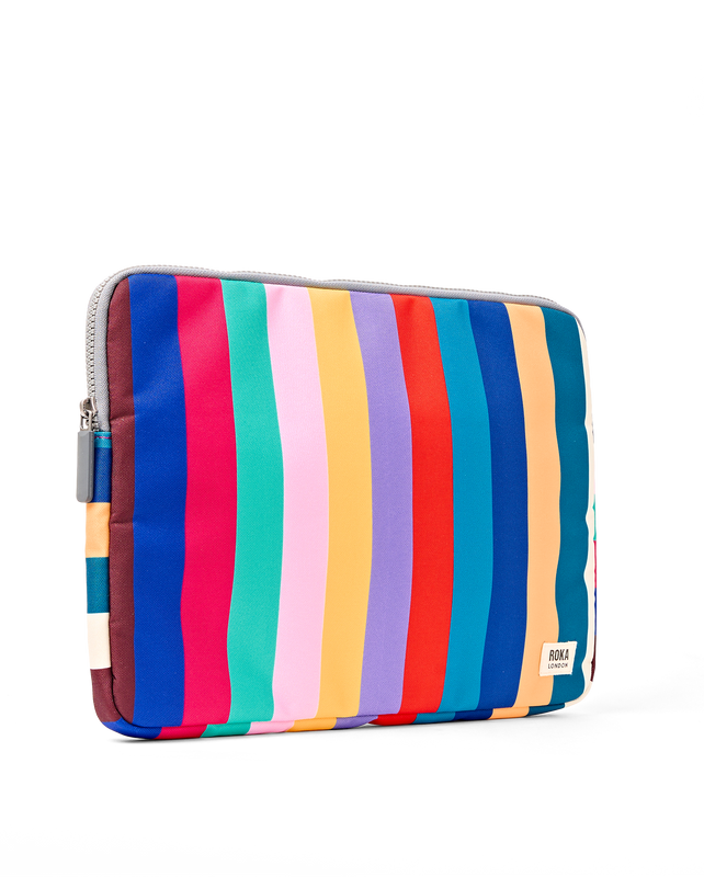 Brick Lane Laptop Sleeve in Wide Multi Stripe