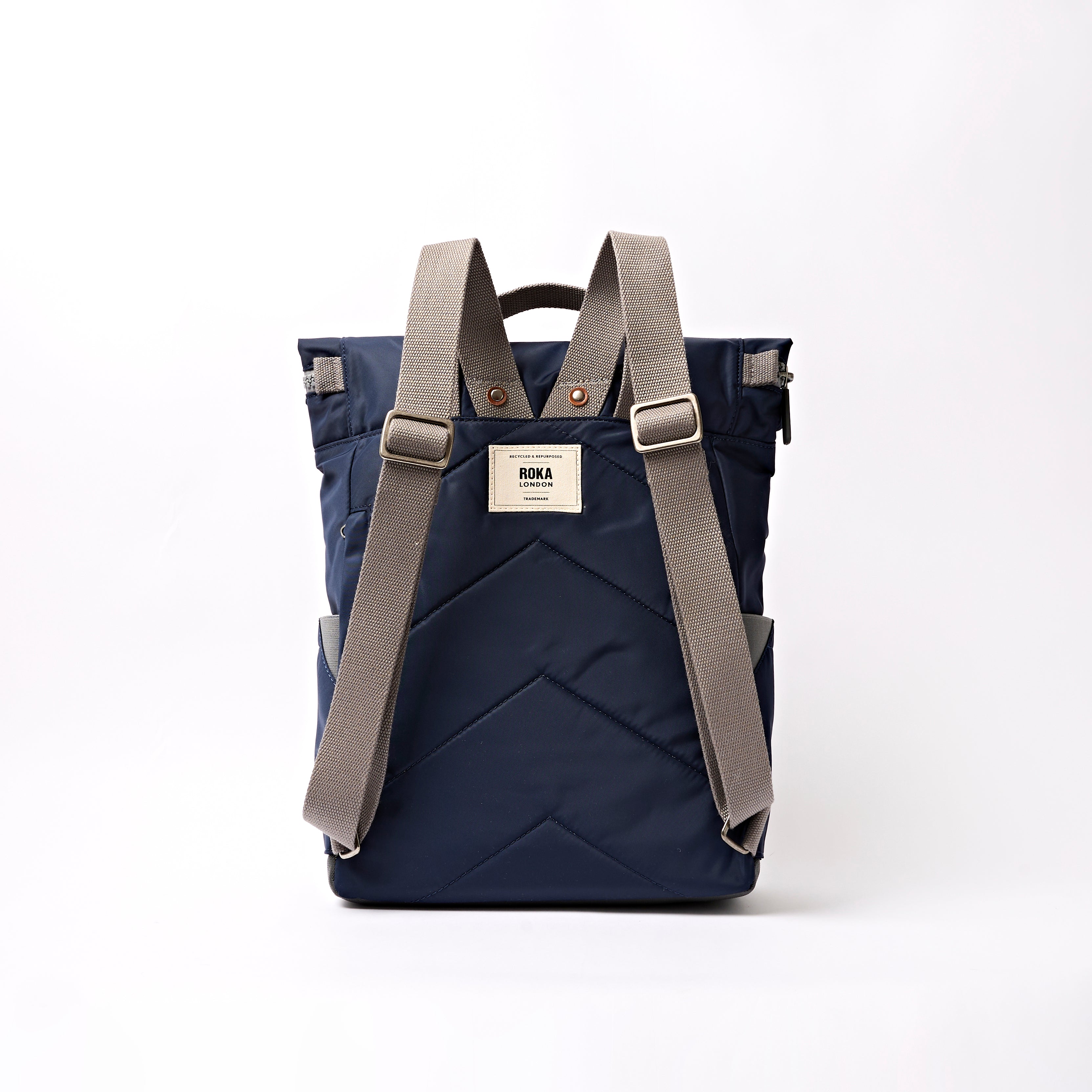 Camden J Backpack in Midnight Stripe – ROKA London