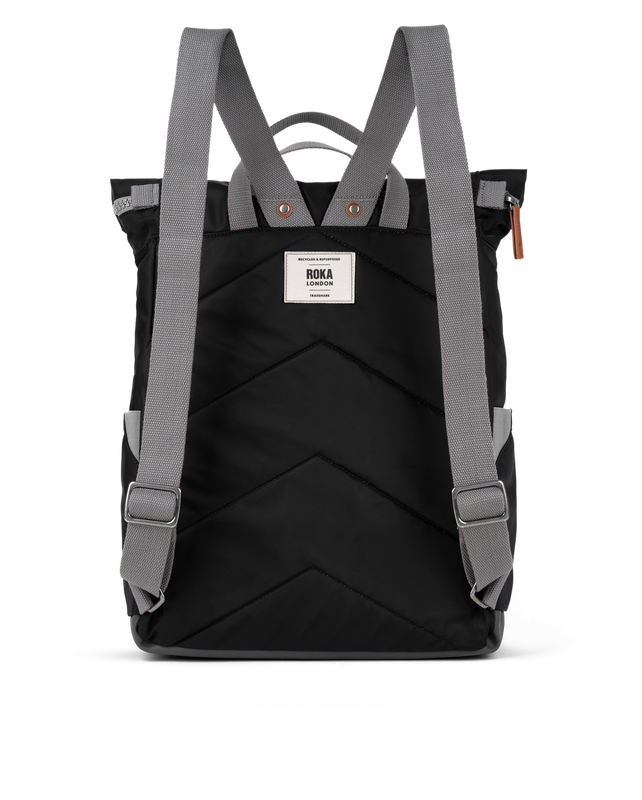 Canfield Roll Top Backpack in Black - Large