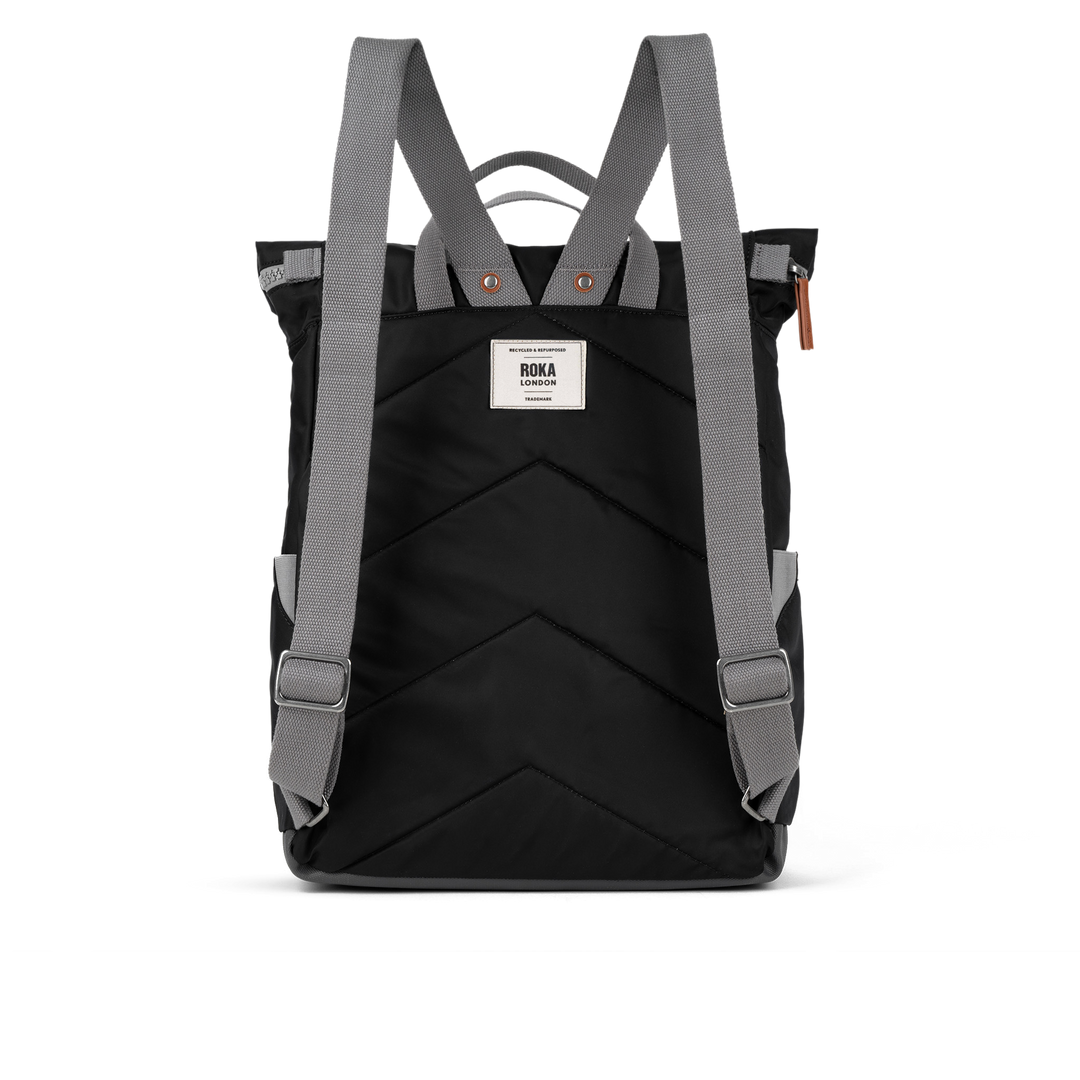 Canfield Roll Top Backpack in Black