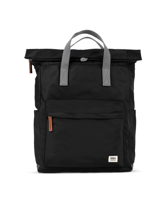 Canfield Roll Top Backpack in Black - Large