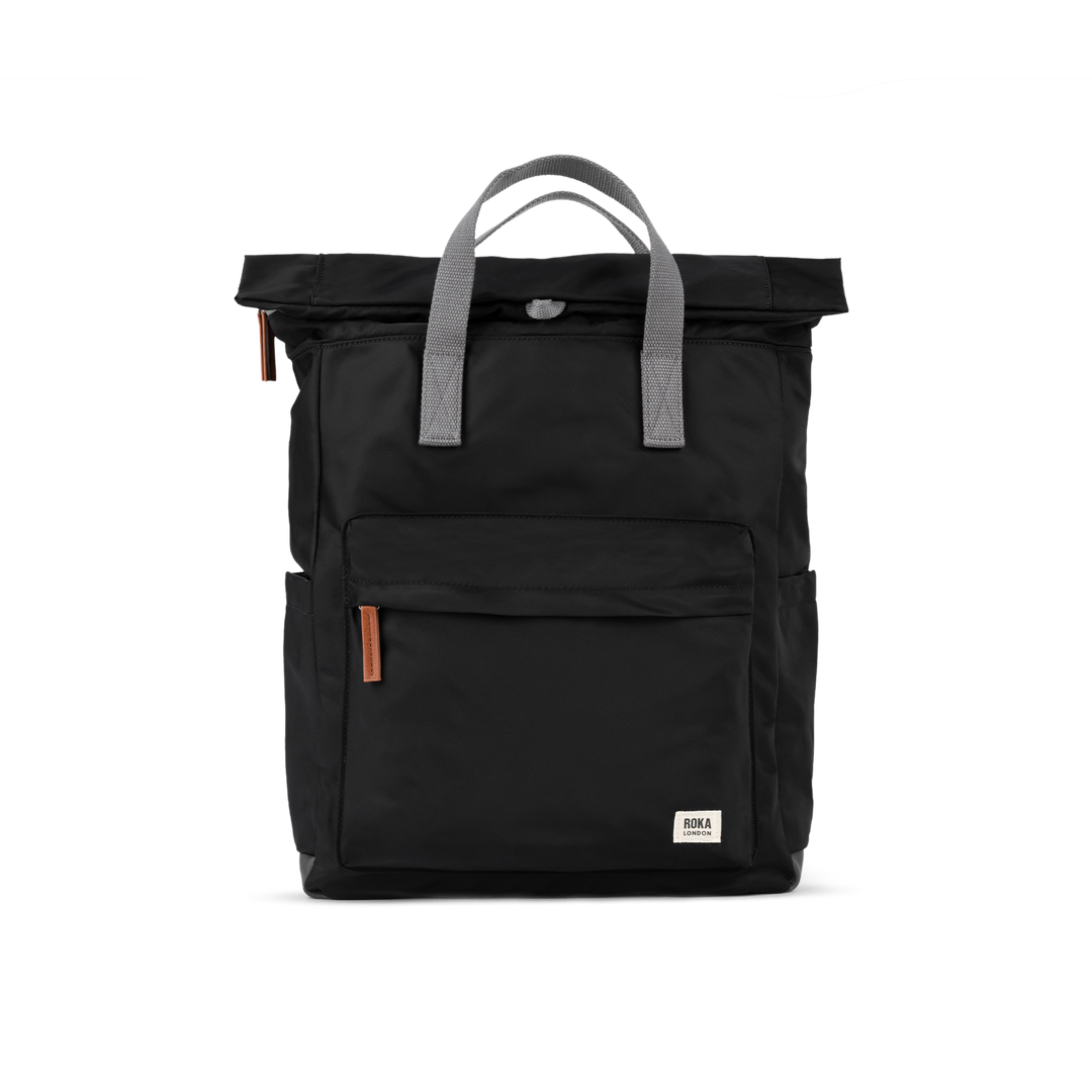 Canfield Roll Top Backpack in Black
