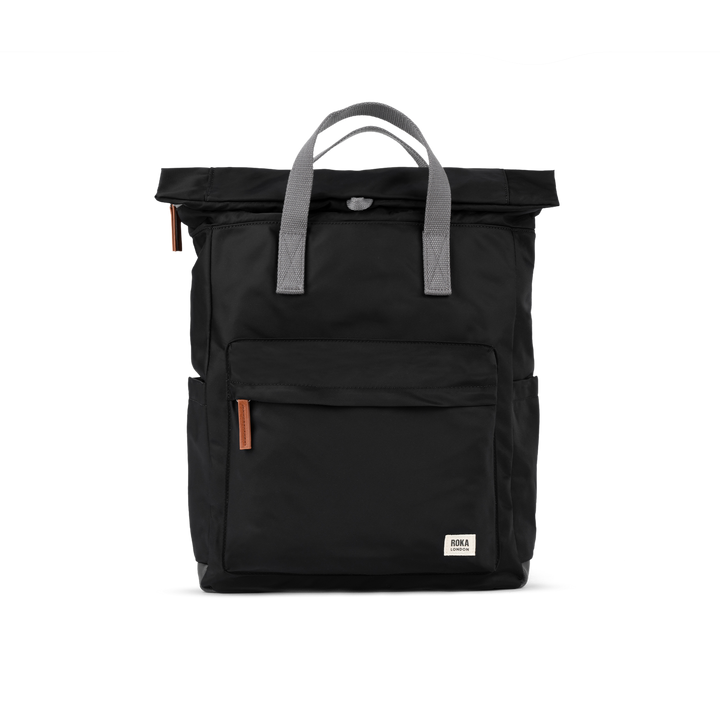 Canfield Roll Top Backpack in Black