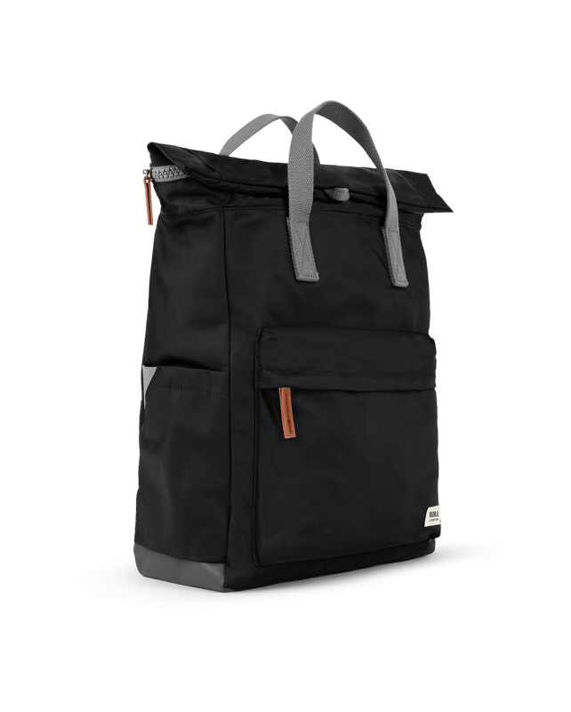 Canfield Roll Top Backpack in Black - Large