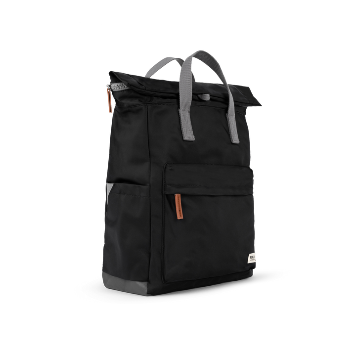 Canfield Roll Top Backpack in Black