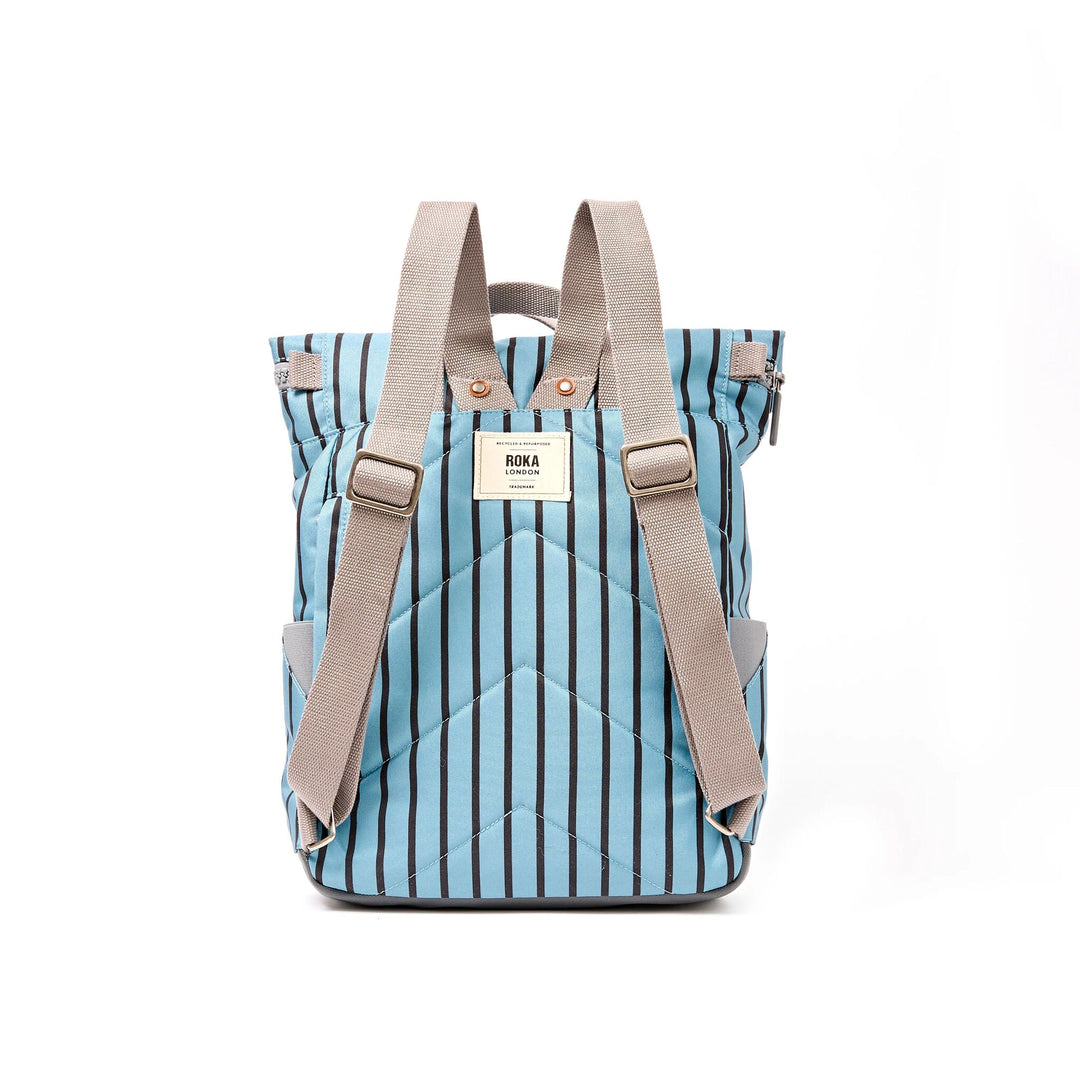 Canfield Roll Top Backpack in Blue Stripe
