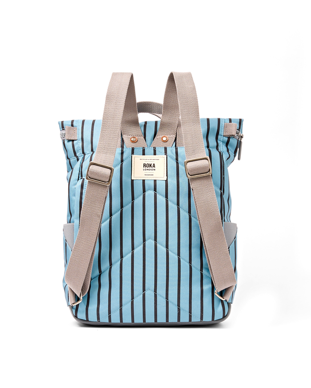 Canfield Roll Top Backpack in Blue Stripe