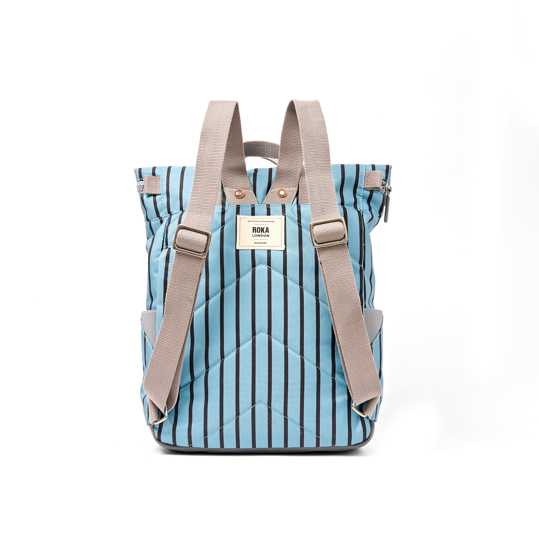 Canfield Roll Top Backpack in Blue Stripe