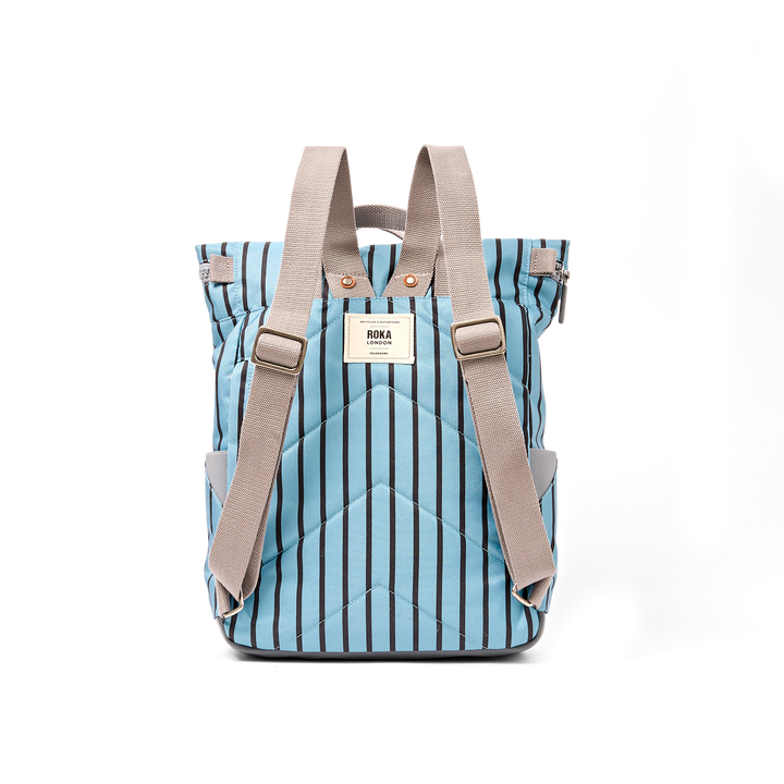Canfield Roll Top Backpack in Blue Stripe