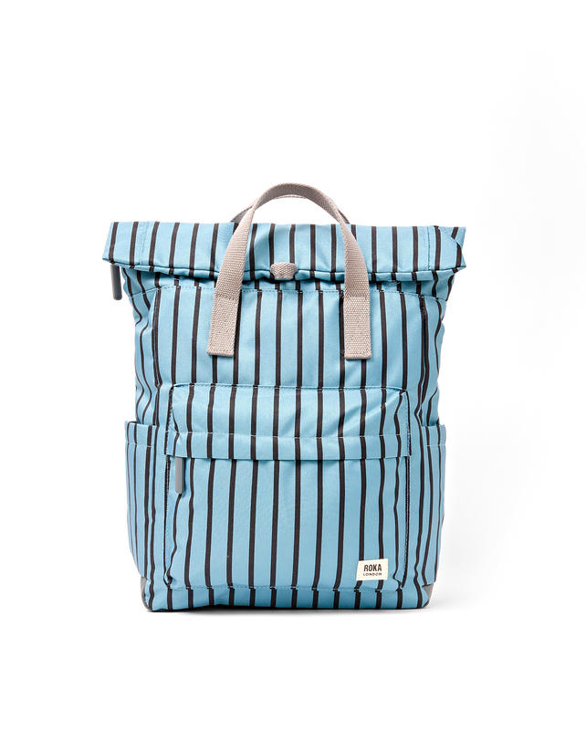 Canfield Roll Top Backpack in Blue Stripe