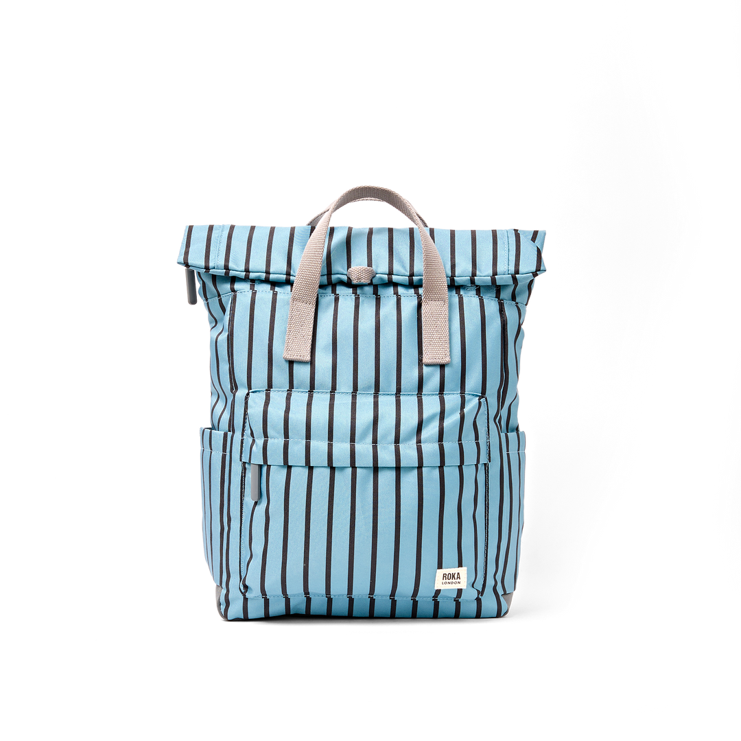 Canfield Roll Top Backpack in Blue Stripe