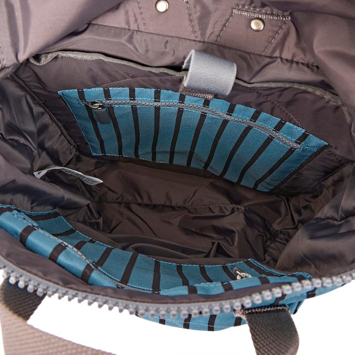 Canfield Roll Top Backpack in Blue Stripe