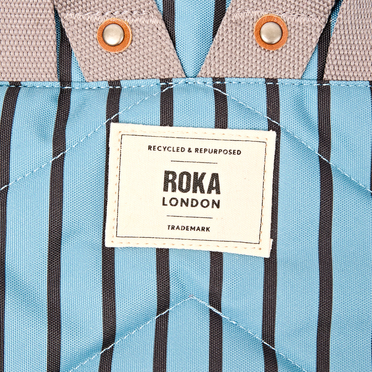 Canfield Roll Top Backpack in Blue Stripe