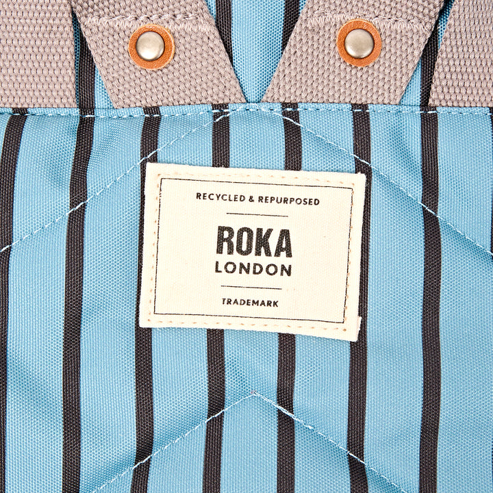 Canfield Roll Top Backpack in Blue Stripe