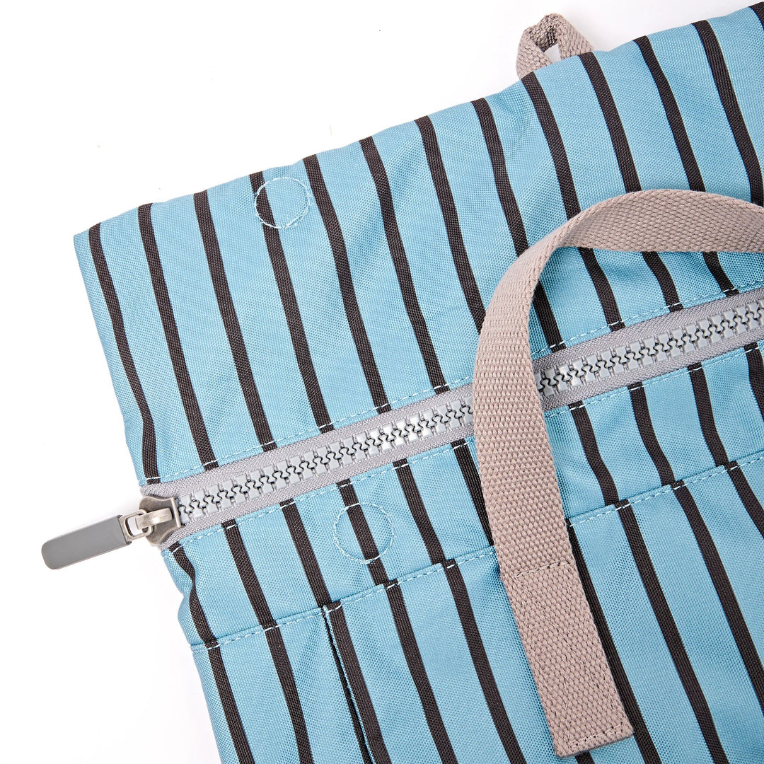 Canfield Roll Top Backpack in Blue Stripe