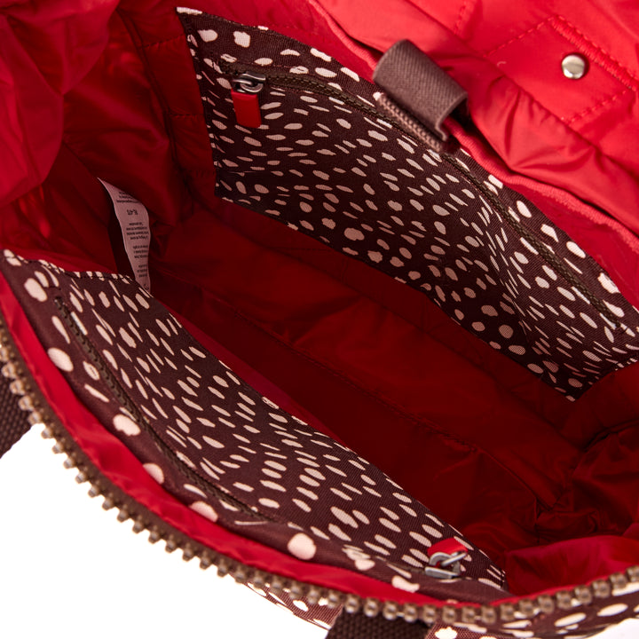 Canfield Roll Top Backpack in Brown Dot