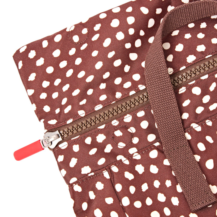 Canfield Roll Top Backpack in Brown Dot