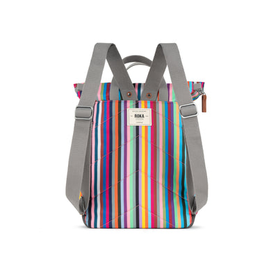 Canfield B Multi Stripe | Recycled & Eco-Friendly Backpack | ROKA London