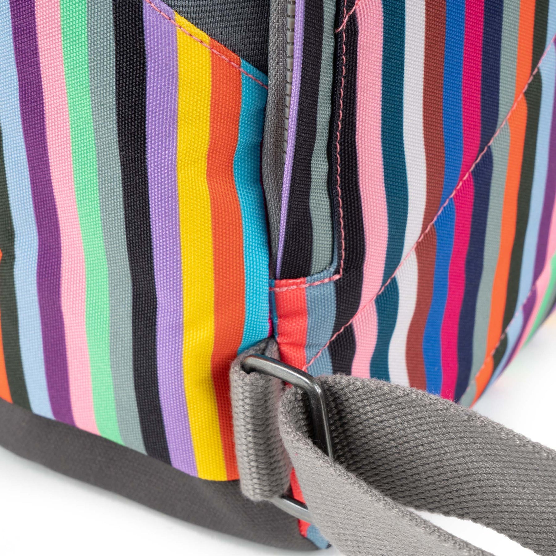 Canfield B Multi Stripe | Recycled & Eco-Friendly Backpack | ROKA London