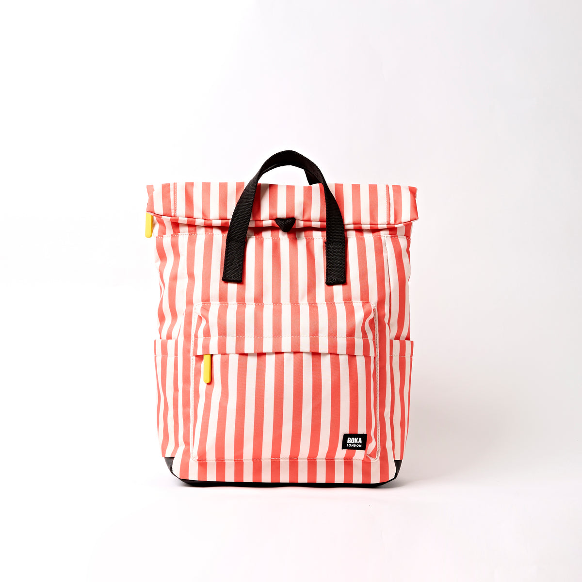 Canfield Roll Top Backpack in Coral Stripe