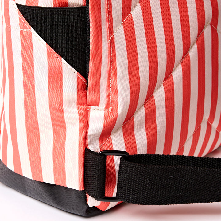 Canfield Roll Top Backpack in Coral Stripe