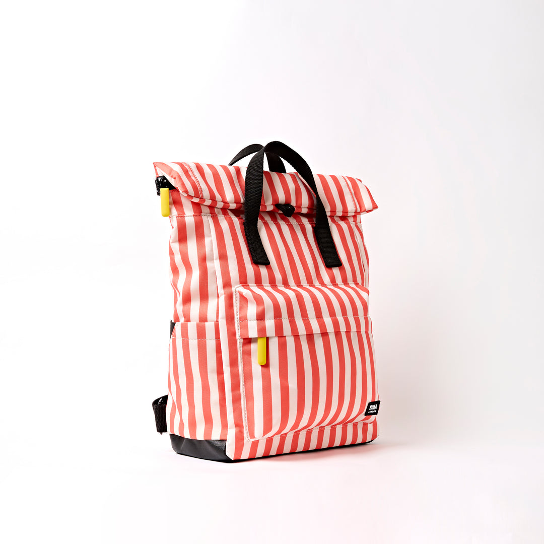 Canfield Roll Top Backpack in Coral Stripe