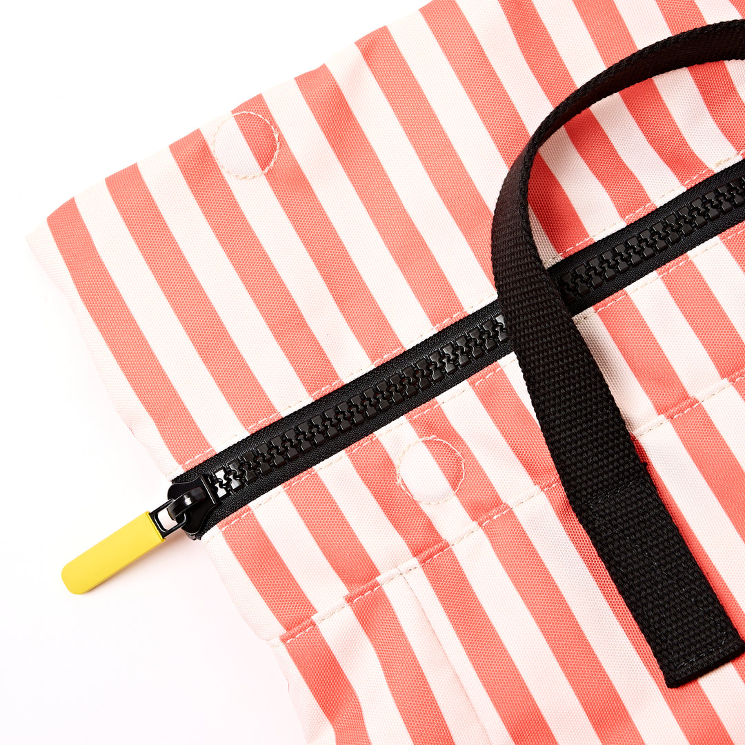 Canfield Roll Top Backpack in Coral Stripe