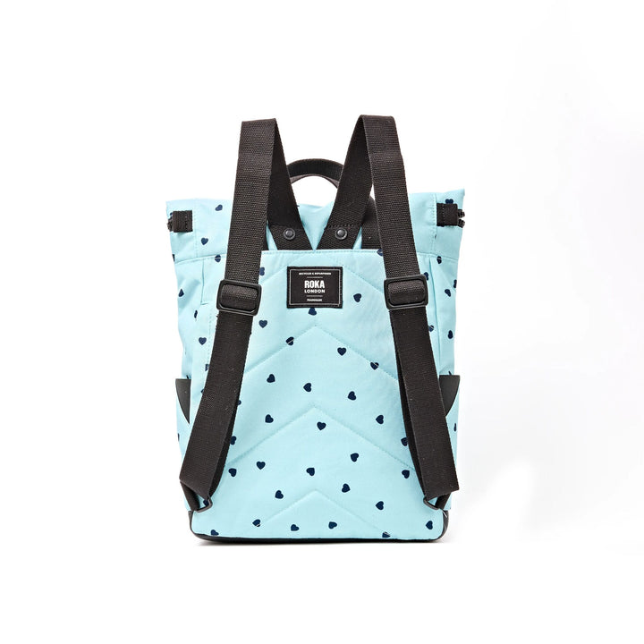 Canfield Roll Top Backpack in Heart Print