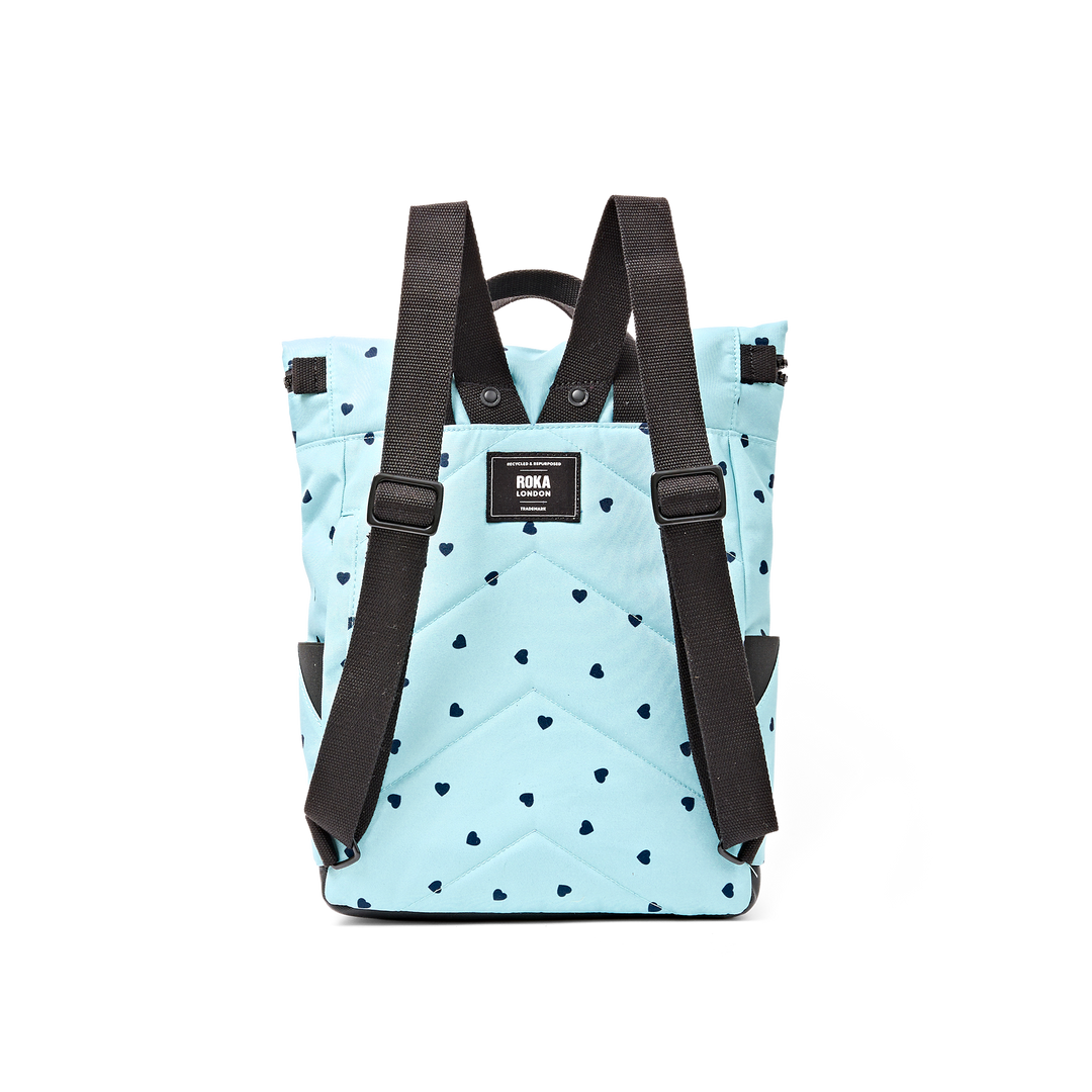 Canfield Roll Top Backpack in Heart Print
