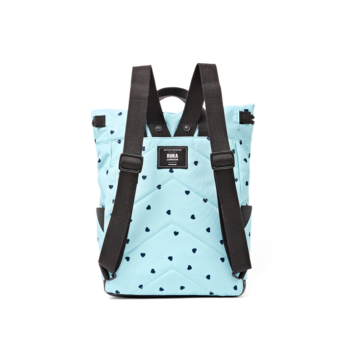 Canfield Roll Top Backpack in Heart Print