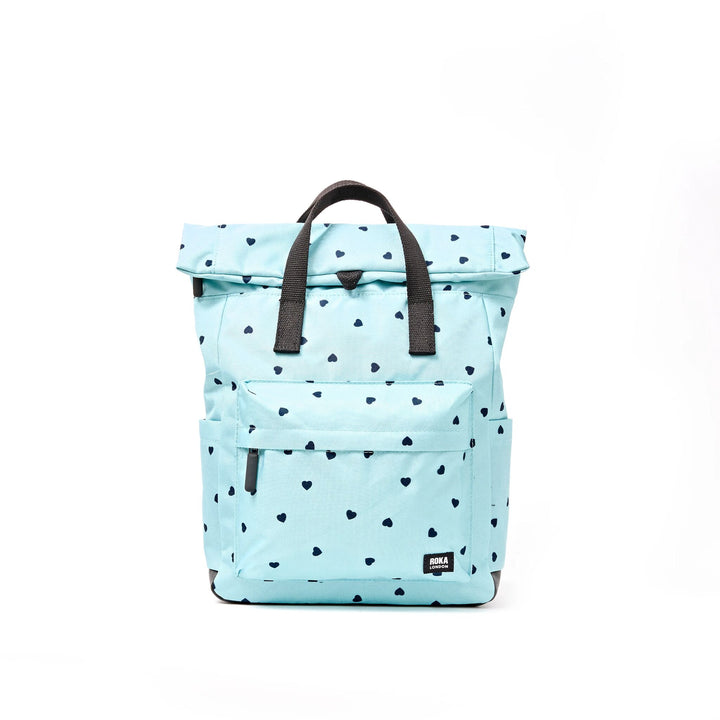 Canfield Roll Top Backpack in Heart Print