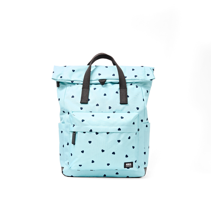 Canfield Roll Top Backpack in Heart Print