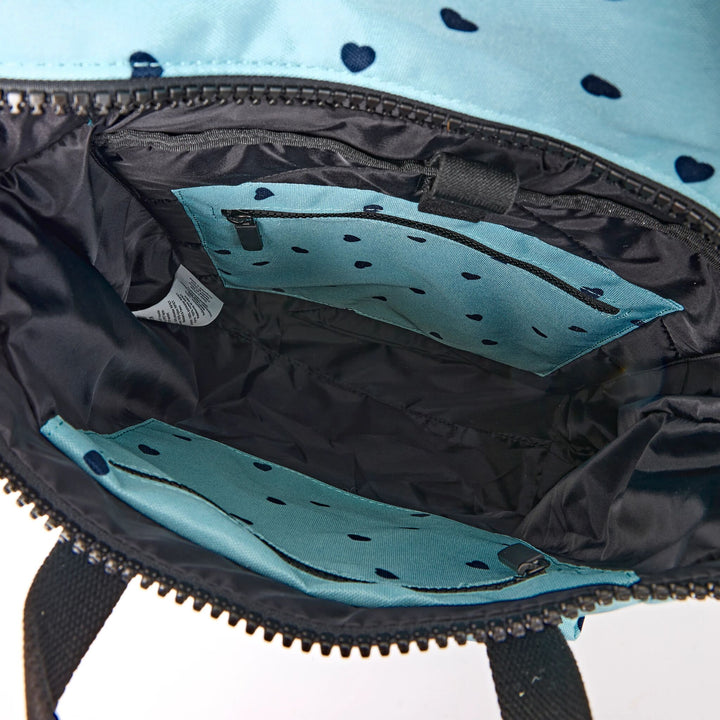 Canfield Roll Top Backpack in Heart Print