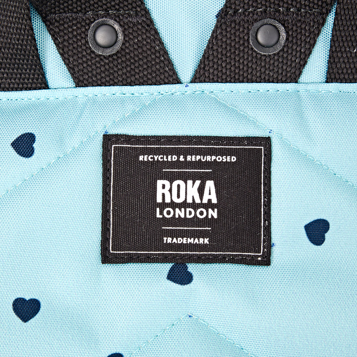 Canfield Roll Top Backpack in Heart Print