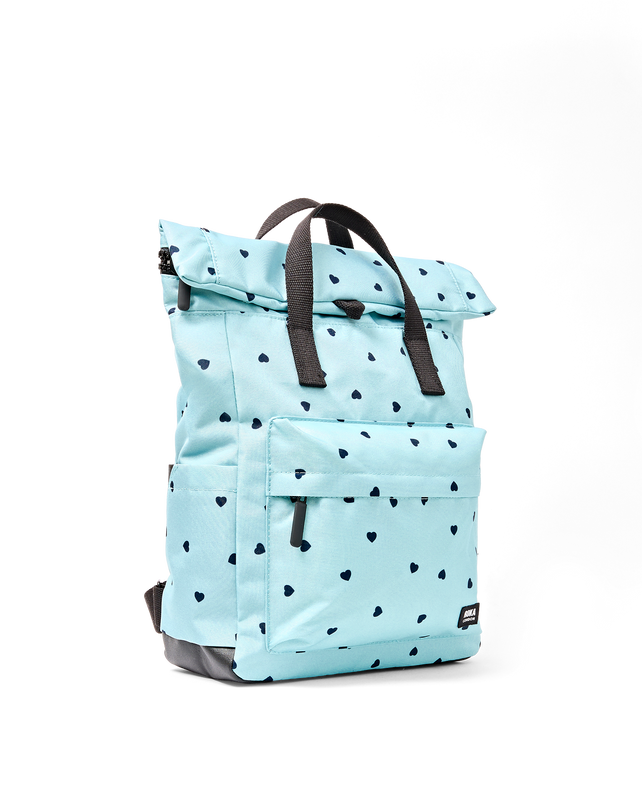 Canfield Roll Top Backpack in Heart Print
