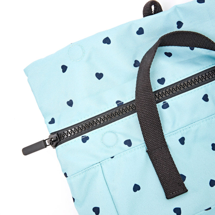 Canfield Roll Top Backpack in Heart Print
