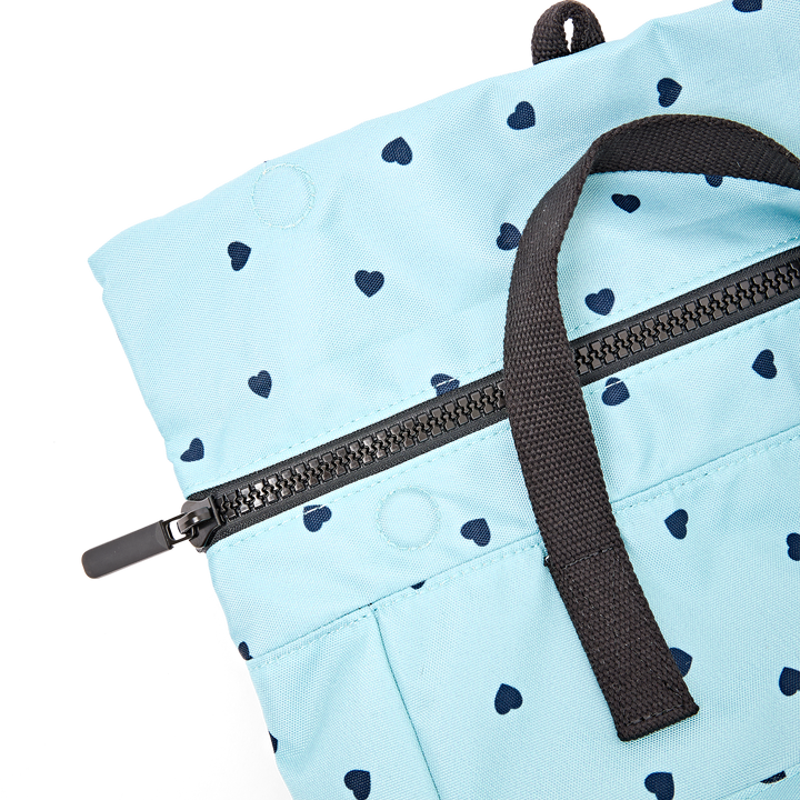 Canfield Roll Top Backpack in Heart Print