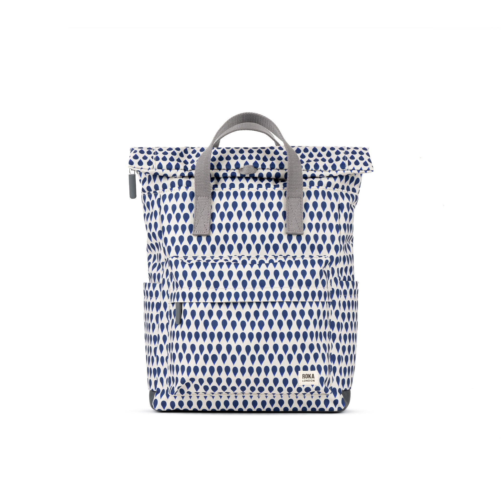 Canfield Roll Top Backpack in Denim Rain – ROKA London