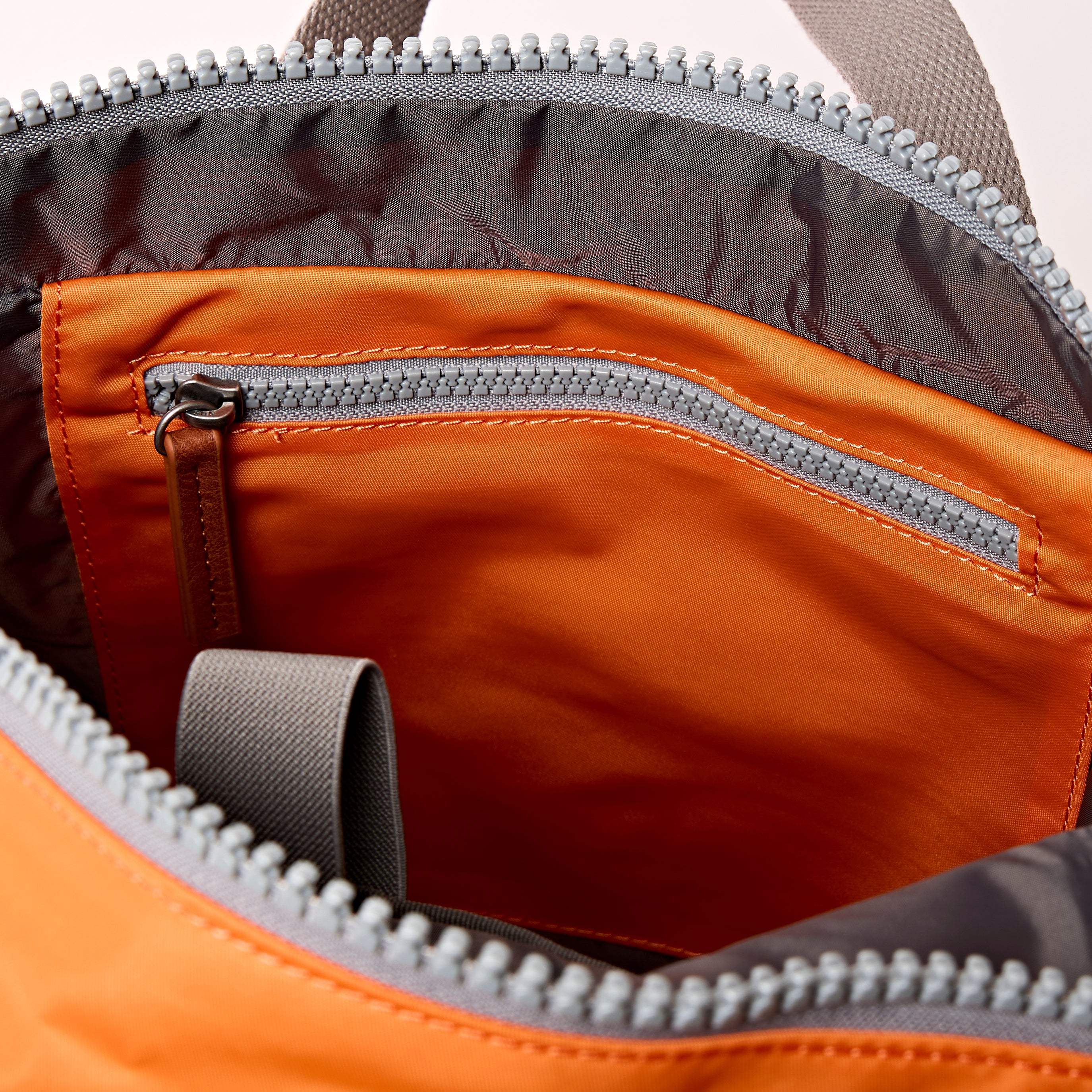 Canfield Jaffa Orange | Eco-Friendly Roll Top Backpack | ROKA London