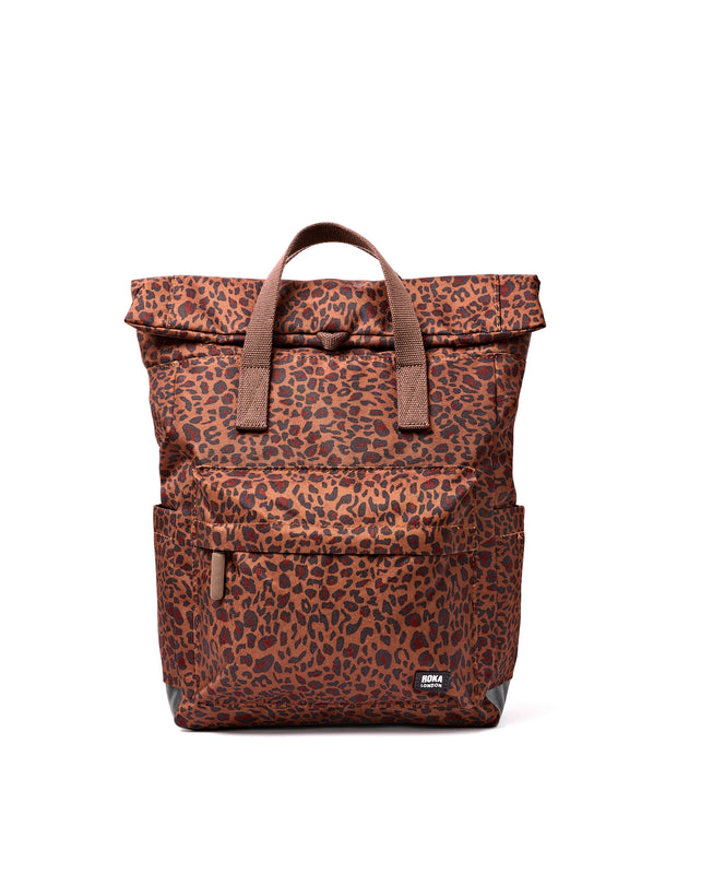 Canfield Roll Top Backpack in Mini Leopard