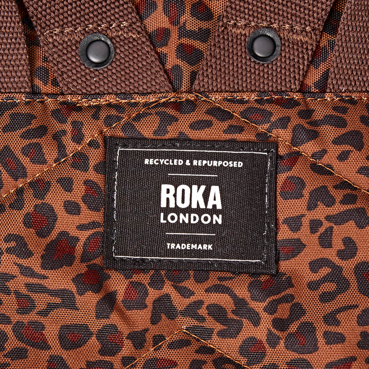 Canfield Roll Top Backpack in Mini Leopard