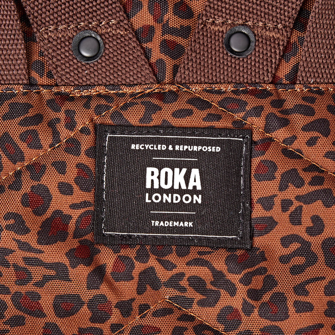 Canfield Roll Top Backpack in Mini Leopard