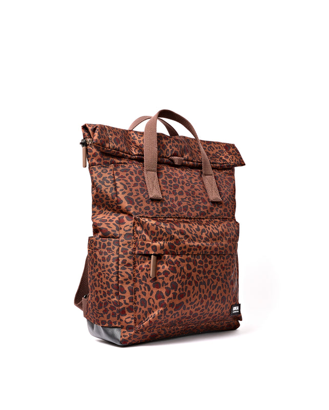Canfield Roll Top Backpack in Mini Leopard