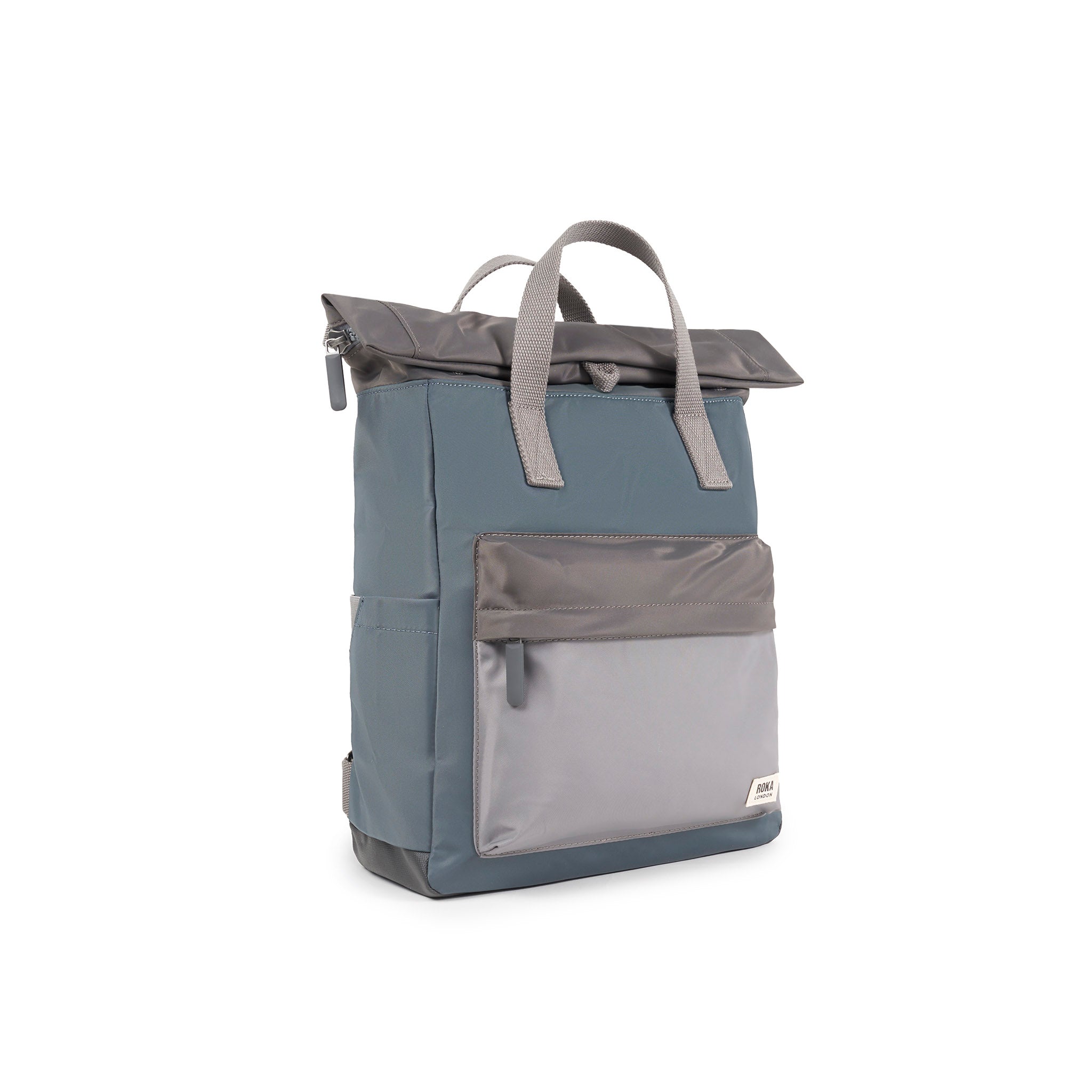 Canfield Roll Top Backpack in Grey Tonal – ROKA London