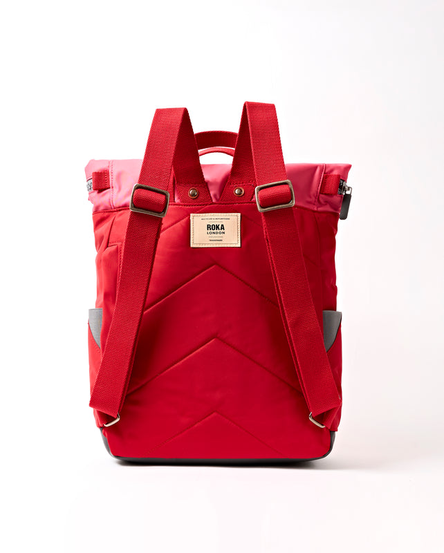 Canfield Roll Top Backpack in Red Tonal