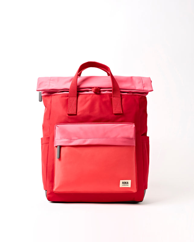 Canfield Roll Top Backpack in Red Tonal