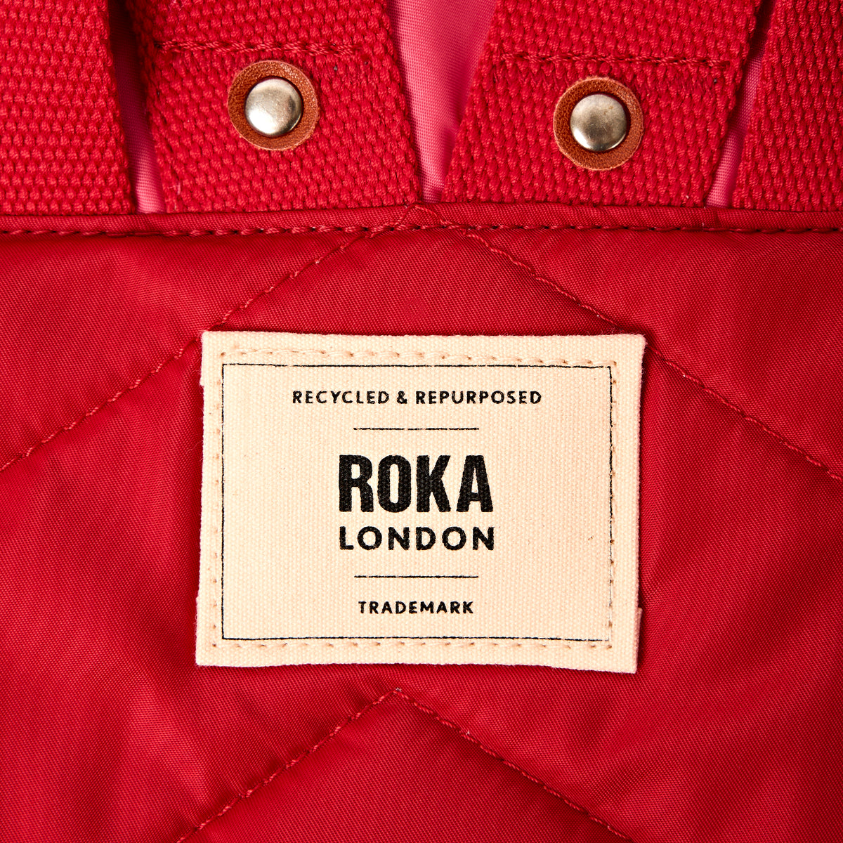 Canfield Roll Top Backpack in Red Tonal
