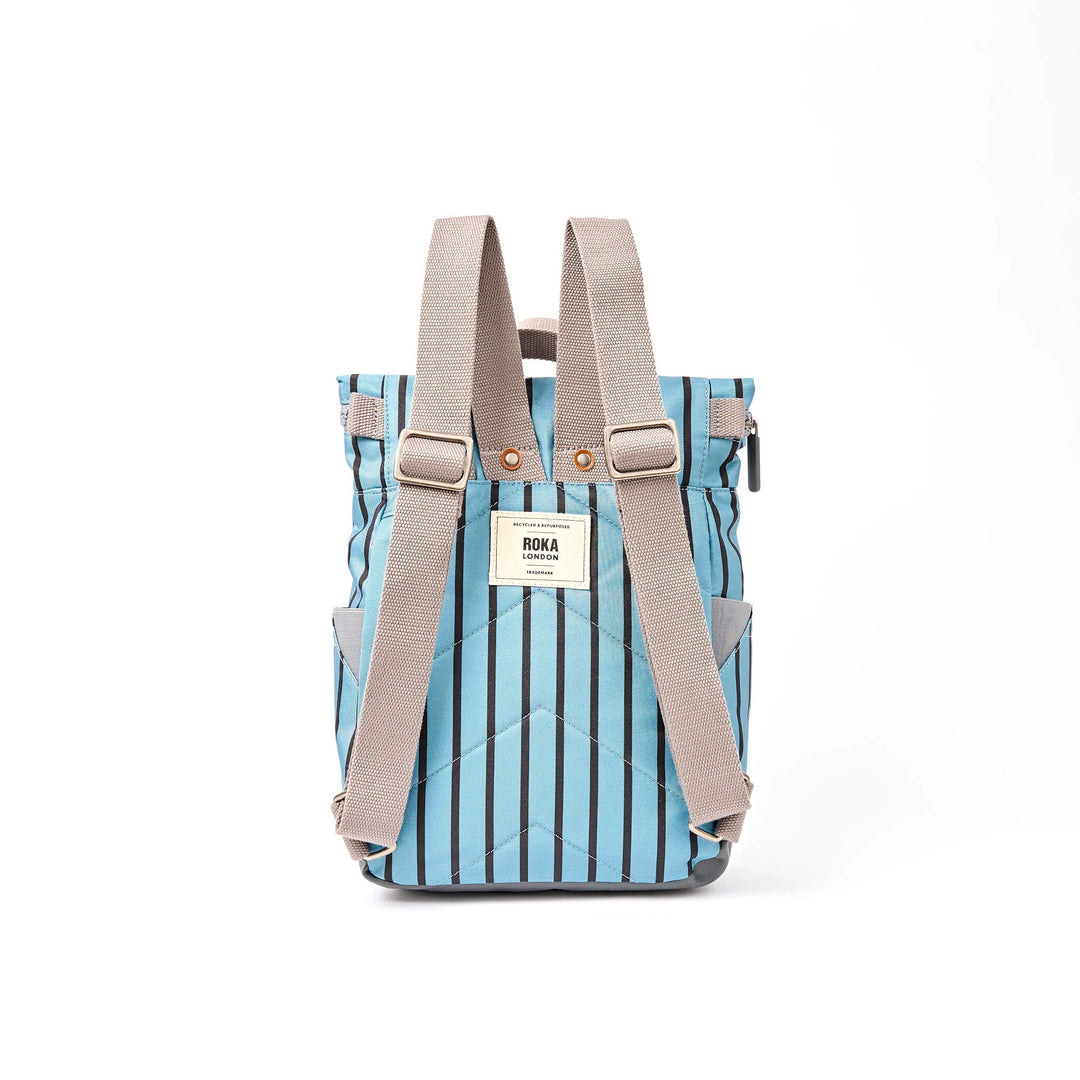 Canfield Roll Top Backpack in Blue Stripe